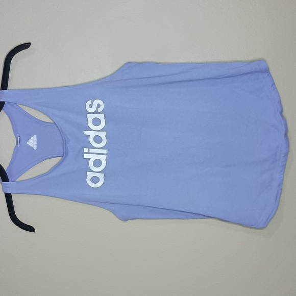 adidas Logo Tank Top in Lavender - Picture 3 of 5